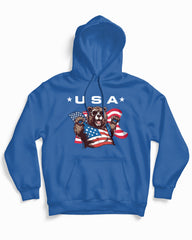 American Bear Patriotic USA Funny Unisex Hoodie
