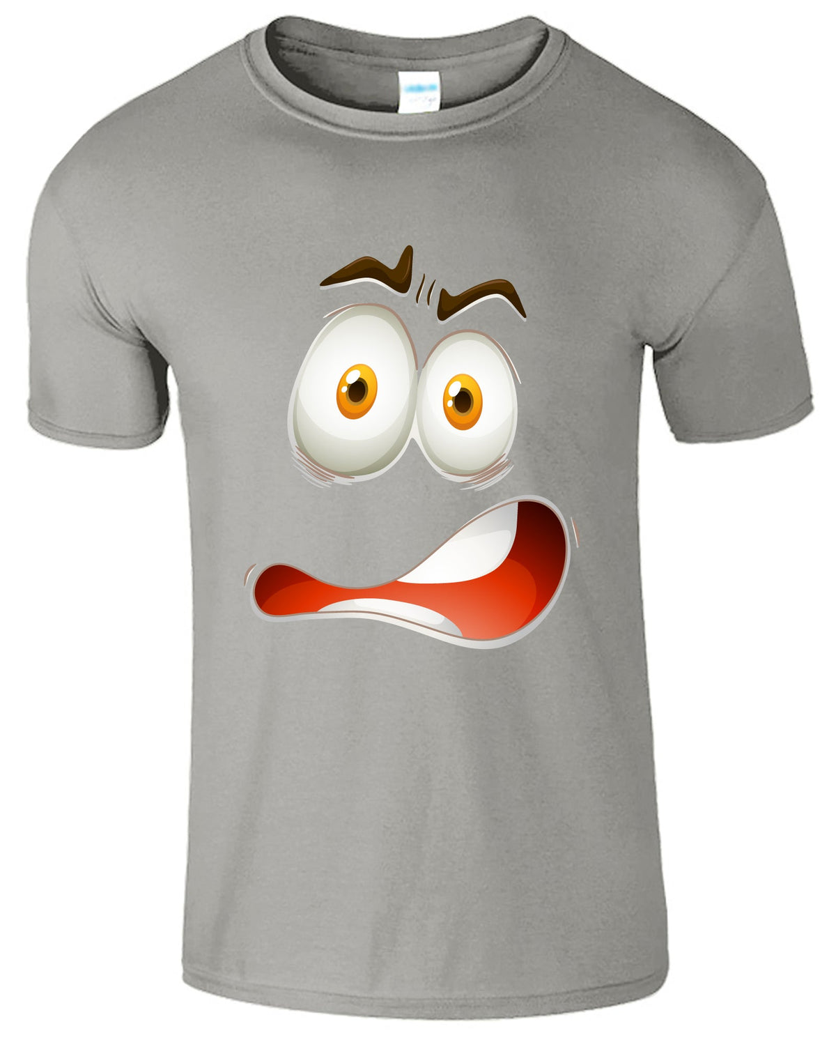 3D Print Big White Eyes Funny Face Men's T-Shirt