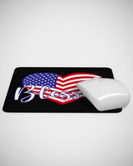 4th Of July Independence Day Blessed Heart America Patriotic Mouse pad