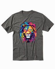 Lion Dropping Multicolor Men's T Shirt