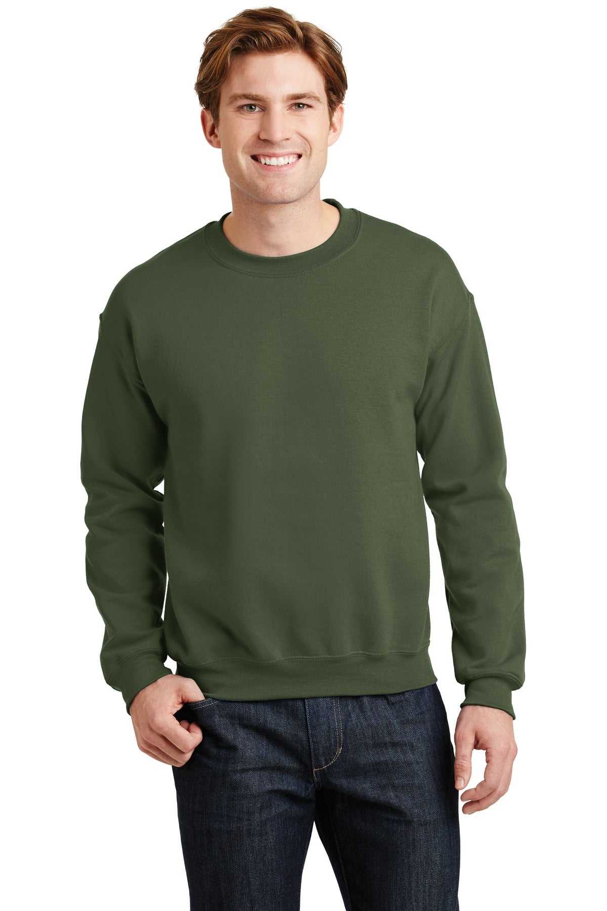Buy Plain Long Sleeve Round Neck T-Shirts For Mens - Gildan 18000 –  apparelinclick
