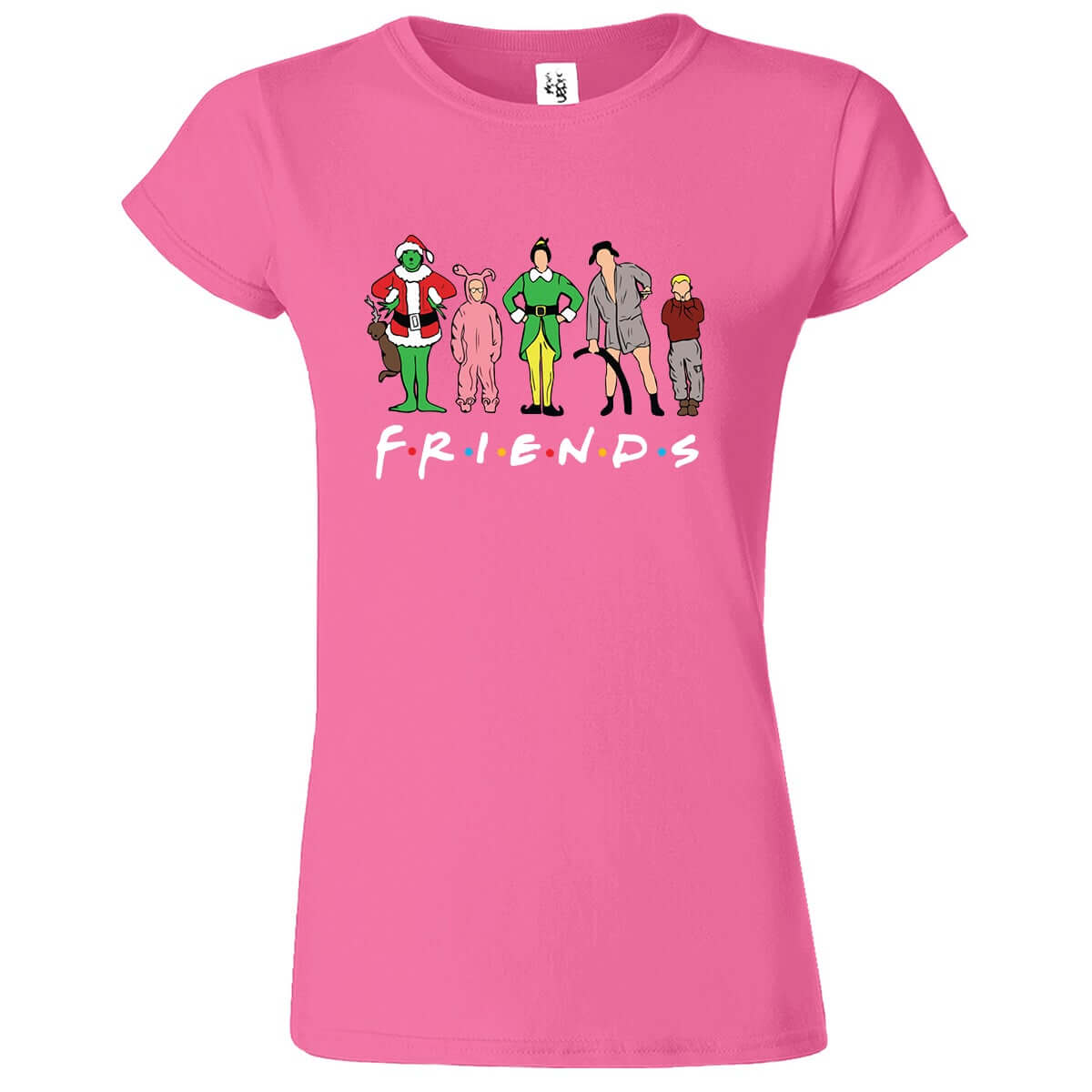 Friends Christmas Family Womens T-Shirt - ApparelinClick