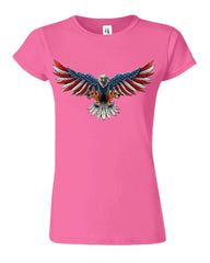 Eagle Flag USA Patriotic Graphic Womens T-Shirt - ApparelinClick