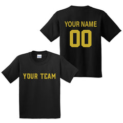 Personalized Custom Name Number Team Football Kids T-Shirt.