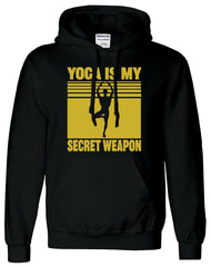 Yoga Is My Secret Weapon Printed Logo Unisex Hoodie - ApparelinClick