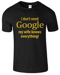 I Don't Need Google Funny Printed Men's T-Shirt