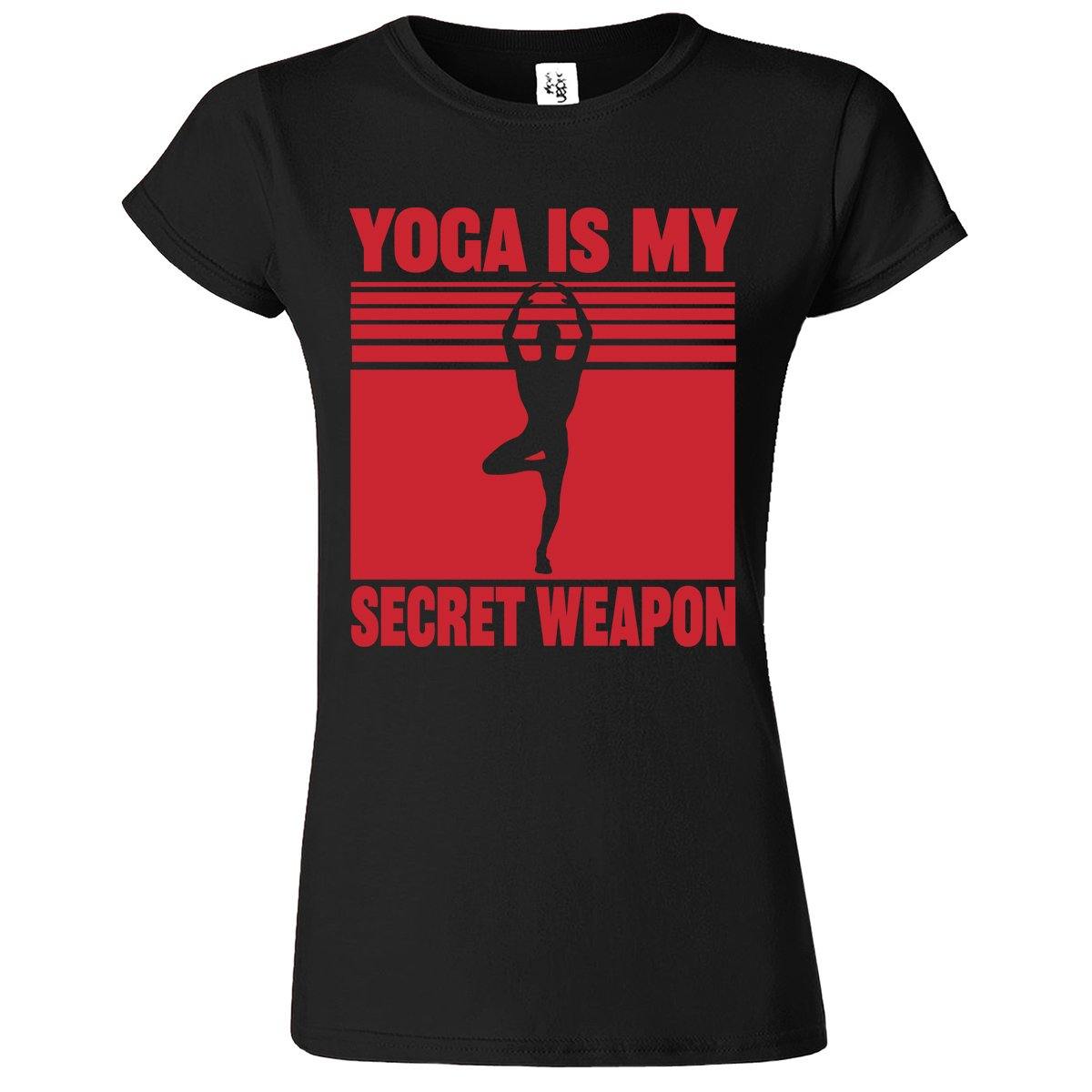 Yoga Is My Secret Weapon Printed T-Shirt for Women's - ApparelinClick