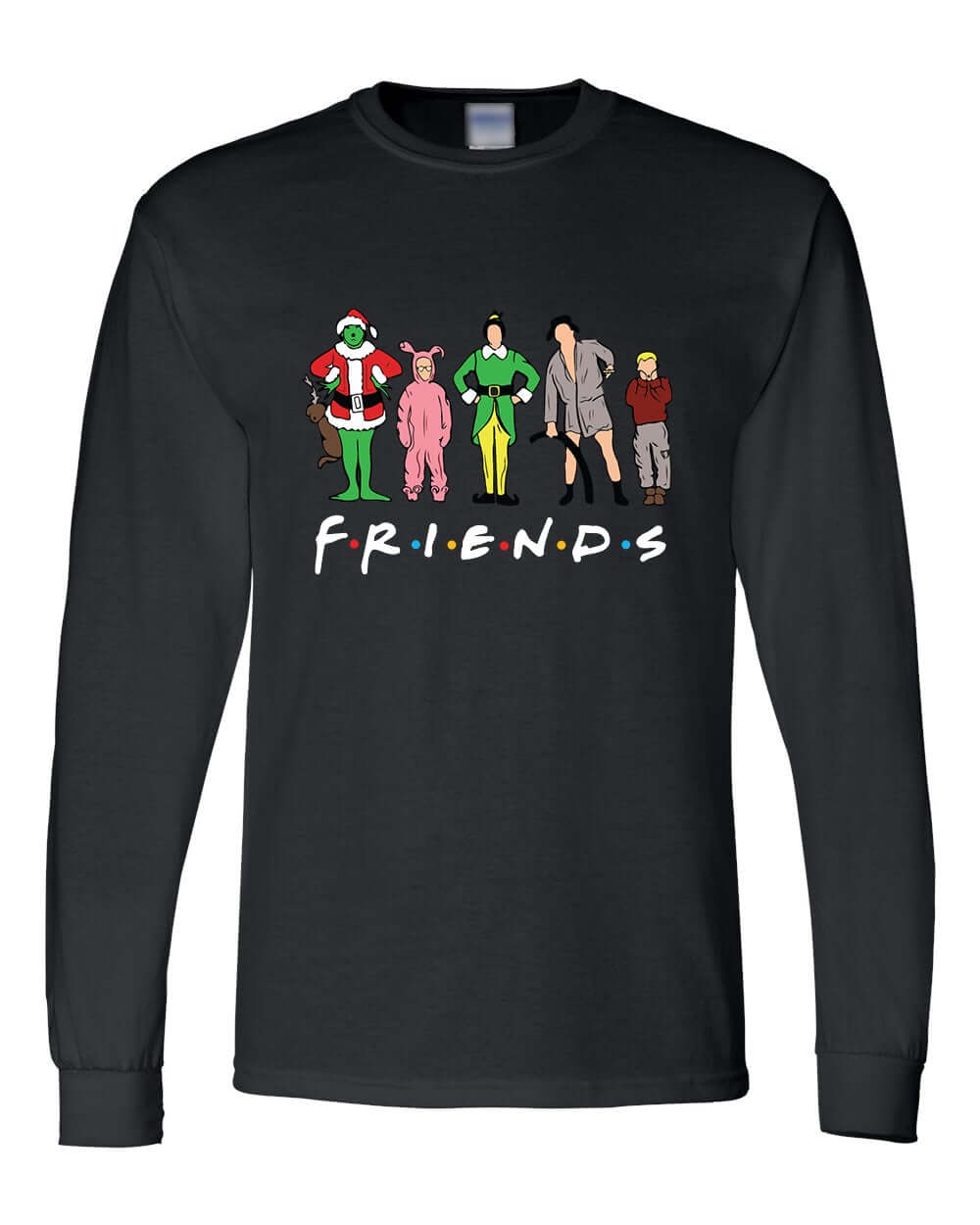 Friends Christmas Family Long Sleeve Shirt - ApparelinClick