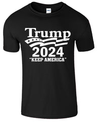 Trump 2024 Keep America Printed Men's T-Shirt