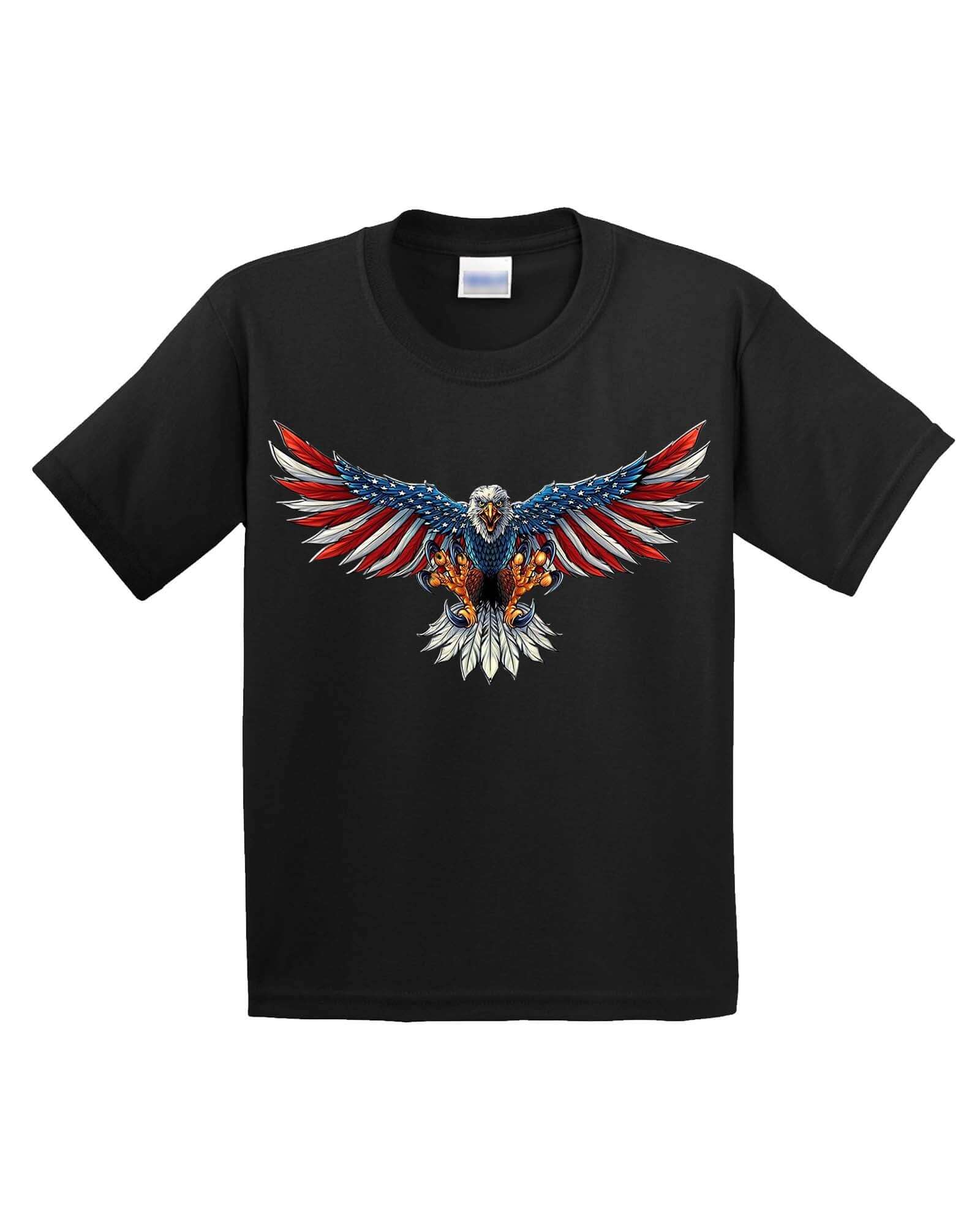 Eagle Flag USA Patriotic Graphic Kids T-Shirt - ApparelinClick