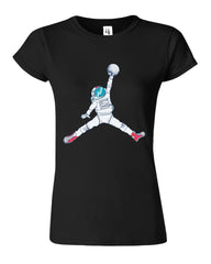 Spaceman Hold Moon Funny Womens T-Shirt