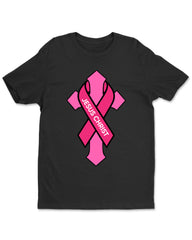 Jesus Christ Cross Breast Cancer Funny Womens T-Shirt