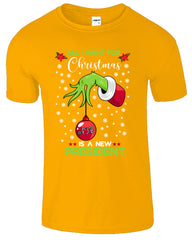 All I Want Christmas Hanging Ball Men's T-Shirt