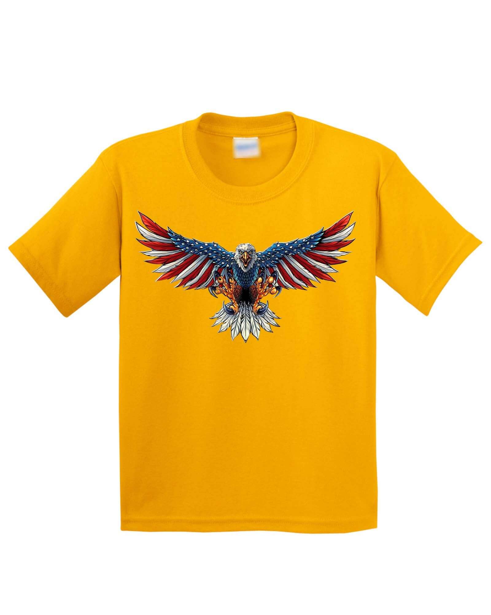 Eagle Flag USA Patriotic Graphic Kids T-Shirt - ApparelinClick