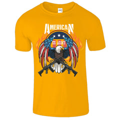 American Patriotic Eagle Flag 4th Of July Gym Style Men's T-Shirt