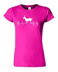 Goat Heartbeat Goat Lover Funny Womens T-Shirt