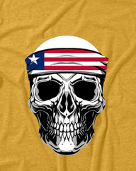 Skull Face American Patriotic Funny Men's T-Shirt