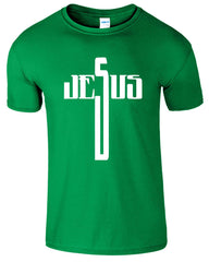 Jesus Cross Big Logo Christian Religious Men's T-Shirt