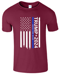 Trump 2024 Elections Usa Flag Political Mens T-Shirt