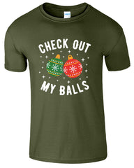 Check Out My Balls Christmas Men's T-Shirt