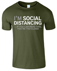 Social Distancing Men's Ugly Holiday Funny T-Shirt