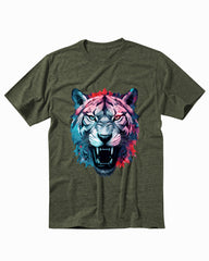 Colorful Angry Tiger Men's T-Shirt