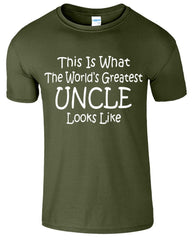 Worlds Greatest Uncle Fathers Day Funny Men's T-Shirt