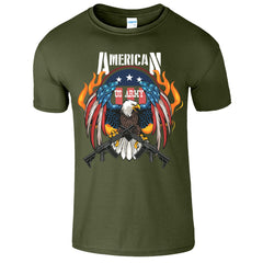 American Patriotic Eagle Flag 4th Of July Gym Style Men's T-Shirt