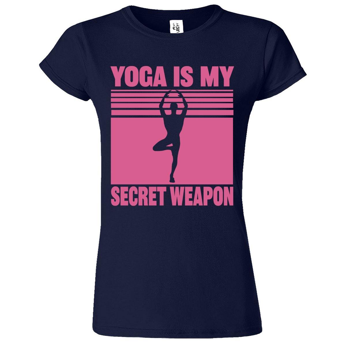 Yoga Is My Secret Weapon Printed T-Shirt for Women's - ApparelinClick