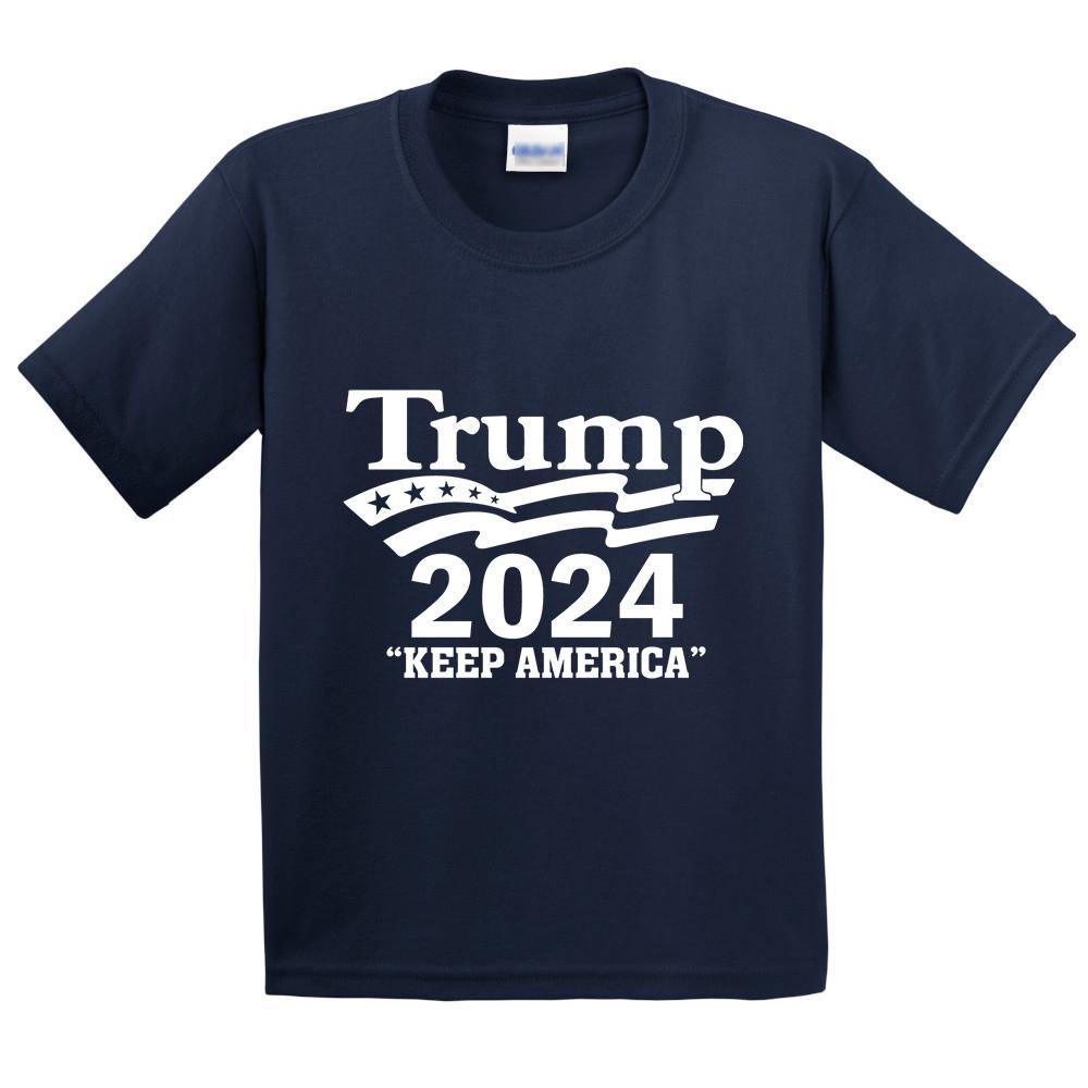 Trump 2024 Keep America Printed T-Shirt for Kids - ApparelinClick