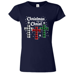 Christmas Begins With Christ Womens T-Shirt - ApparelinClick