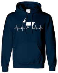 Goat Heartbeat Goat Lover Funny Hoodie