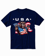 American Bear Patriotic USA Funny Men's T-Shirt