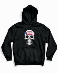 Skull Face American Patriotic Funny Unisex Hoodie