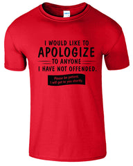 Apologize Logo Printed Men's T-Shirt