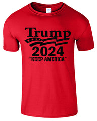 Trump 2024 Keep America Printed Men's T-Shirt