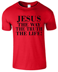 Jesus Way Truth Life Printed Men's T-Shirt