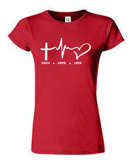 Faith Love Hope Womens T-Shirt