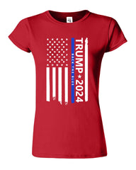 Trump 2024 Elections Usa Flag Political Womens T-Shirt