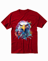 Colorful Eagle Face USA Mens T-Shirt