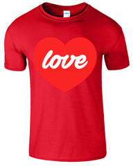 Love Heart Funny Men's T-Shirt