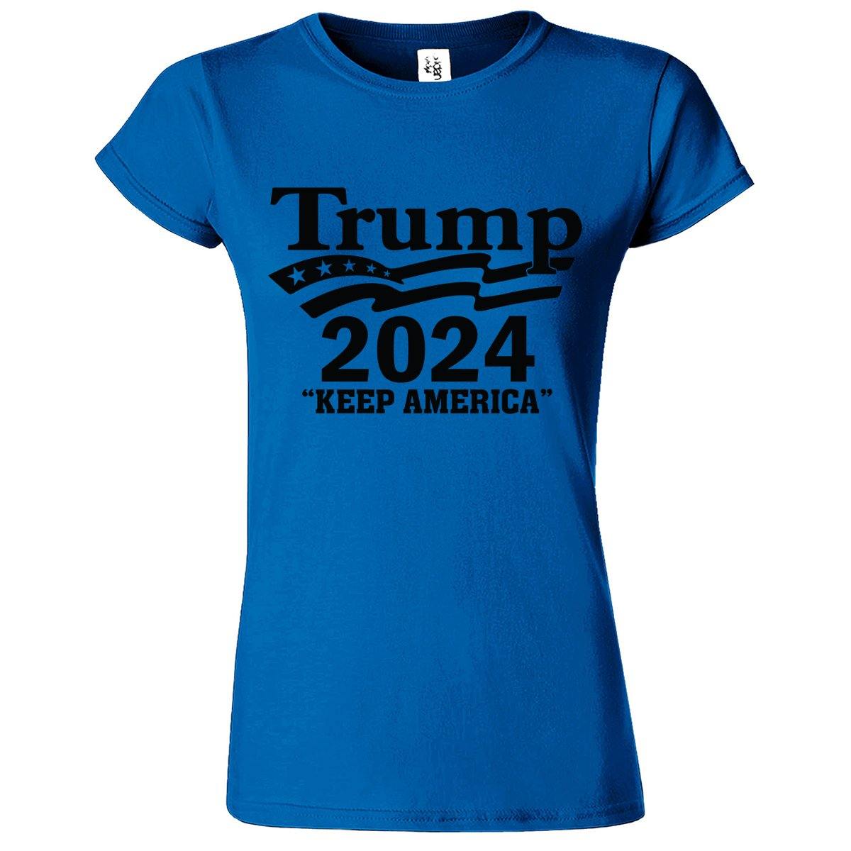 Trump 2024 Keep America Printed T-Shirt for Women's - ApparelinClick