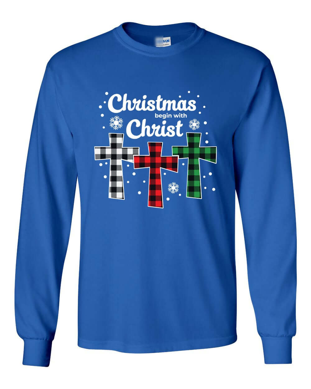 Christmas Begins With Christ Long Sleeve Shirt - ApparelinClick
