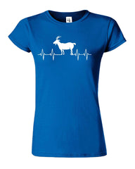 Goat Heartbeat Goat Lover Funny Womens T-Shirt