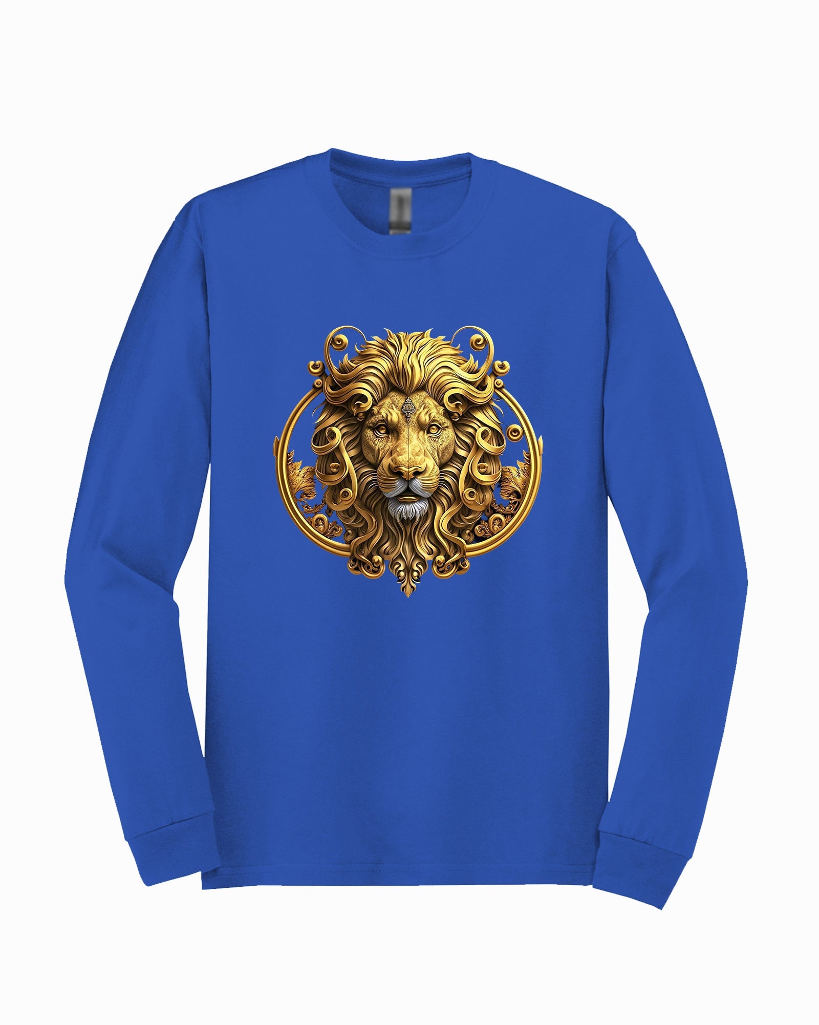 Men's Long Sleeve Button Down Dress Shirt Roar Tiger Golden Black White Gold Lion 2XL
