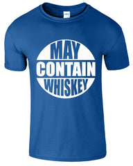MAY CONTAIN WHISKEY Funny Men's T-Shirt