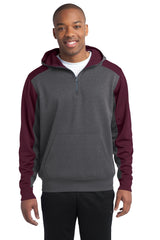 Sport-Tek Tech Fleece Colorblock 1/4-Zip Hooded Sweatshirt ST249