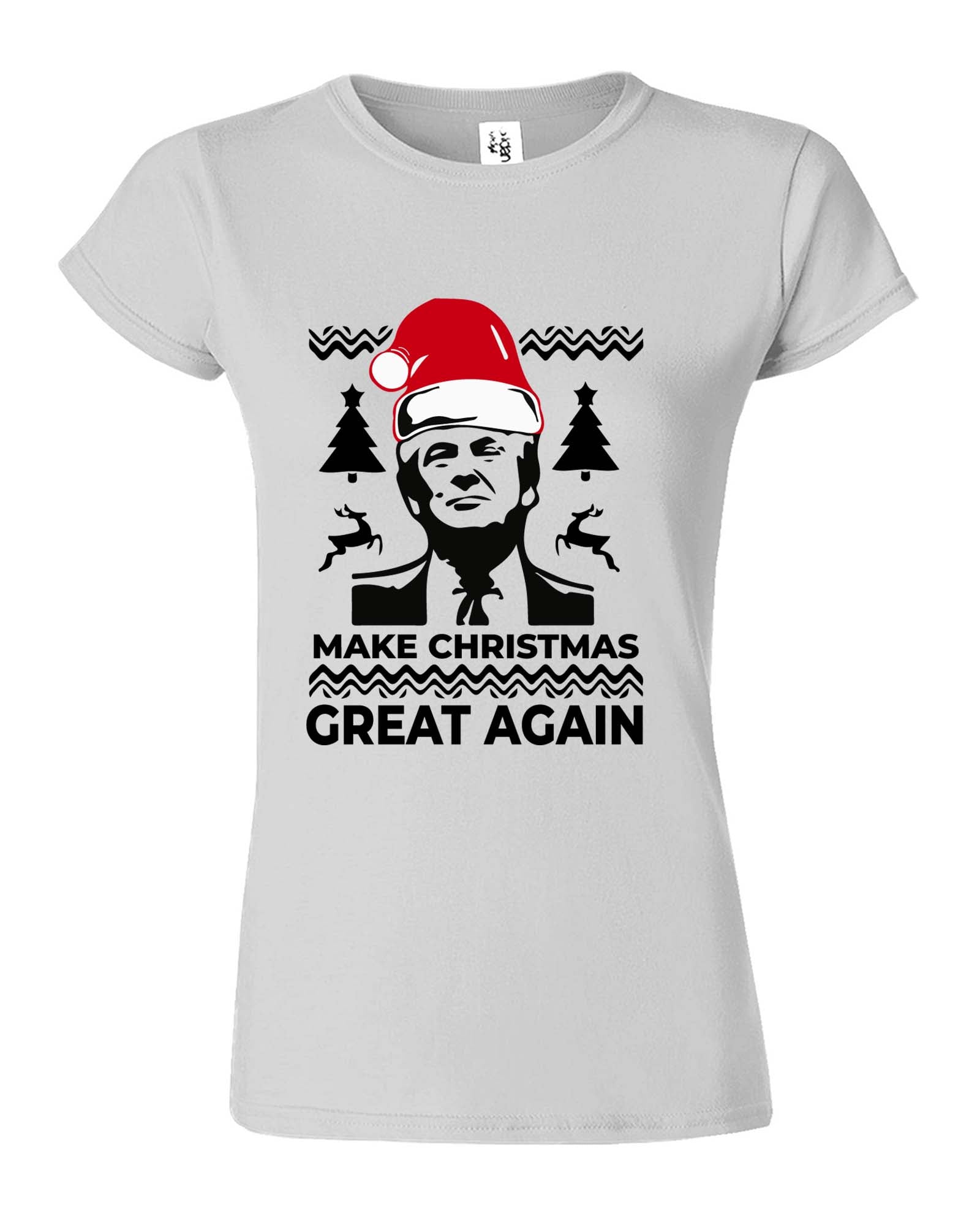 Trump Make Christmas Great Again Funny Womens T-Shirt - ApparelinClick
