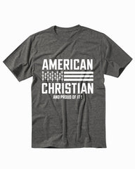 American USA Flag Christian Religious Men's T-Shirt