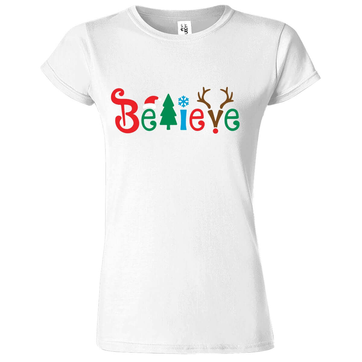 Believe Christmas Womens T-Shirt - ApparelinClick